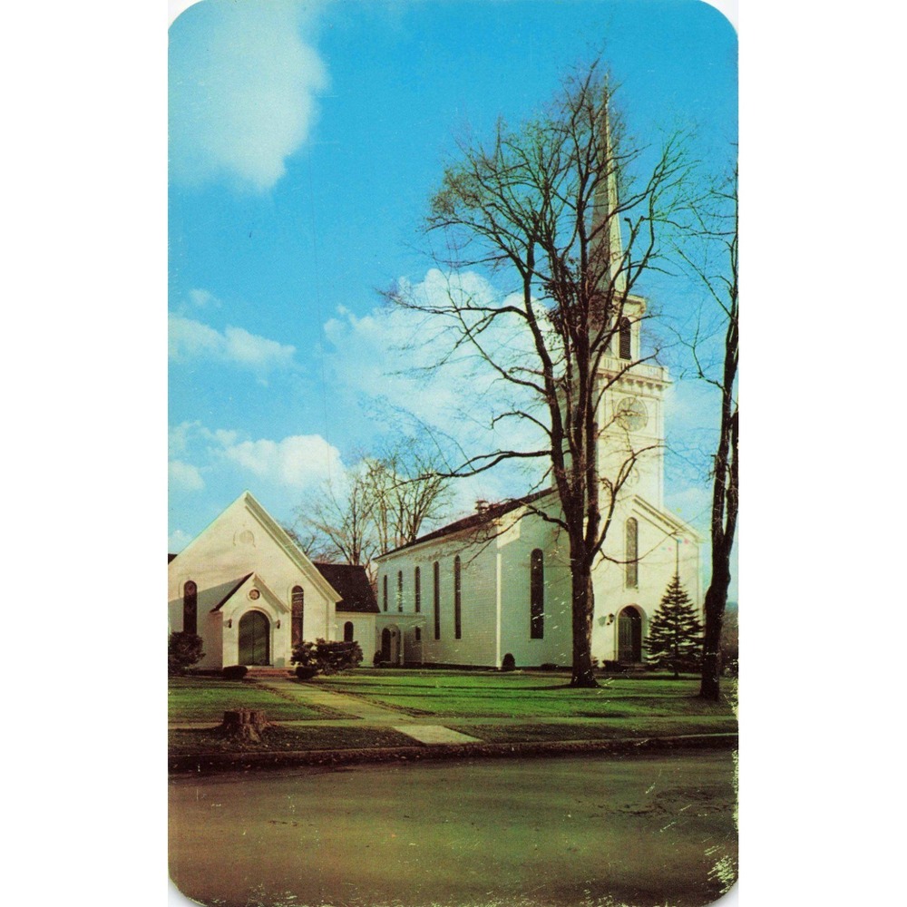 Cooperstown New York NY Presbyterian Church Chrome Vintage Postcard Dexter Press - Picture 1 of 2